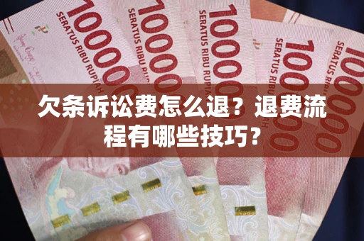武汉欠条诉讼费怎么退？退费流程有哪些技巧？