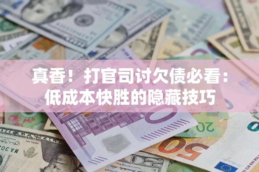 武汉真香！打官司讨欠债必看：低成本快胜的隐藏技巧