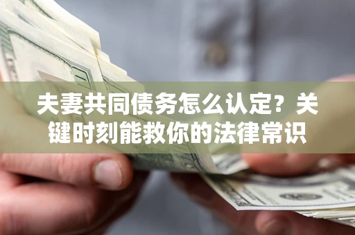 武汉夫妻共同债务怎么认定？关键时刻能救你的法律常识